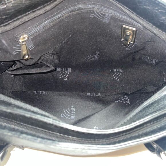 Chic Black Leather Liner Bella Shoulder Bag - Picture 12 of 13